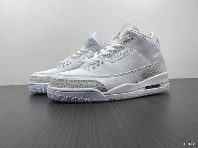 Reps TBK PS Retro 3 Jordan Air 'Triple 429487-111 White' 0805